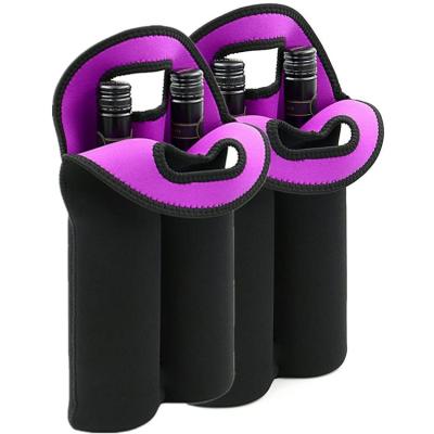 China 2021 New Picnic Beer Can Wine Bottle Cover Waterproof Custom Sleeve Insulated Neoprene Cooler Bag For Wine for sale