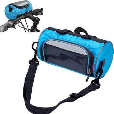 China Custom Cycling Duty Mountain Bike Front Phone Holder Bag Waterproof Tactical Cycling Carry Bag With Clear Phone Pocket for sale