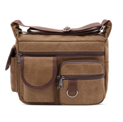 China Vintage Custom Made Canvas Crossbody Sling Bag Fashion Designer Leisure Single Shoulder Messenger Bag Men for sale