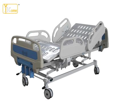 China Cheap Triple Function Hospital Bed ABS Nursing Bed 3 Crank Hospital Bed for sale