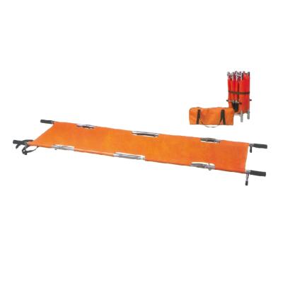 China Rear Section Adjust Scoop Rescue Emergency Hospital Aluminum Alloy Material Extending And Folding Stretcher for sale