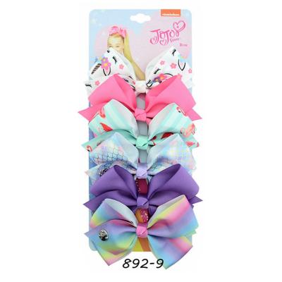 China Cute Lead Free Nickel Free Unicorn Grosgrain Ribbon Hair Barrettes JOJO Siwa Clips Girls Bows Hair Accessories For Toddler Kid for sale