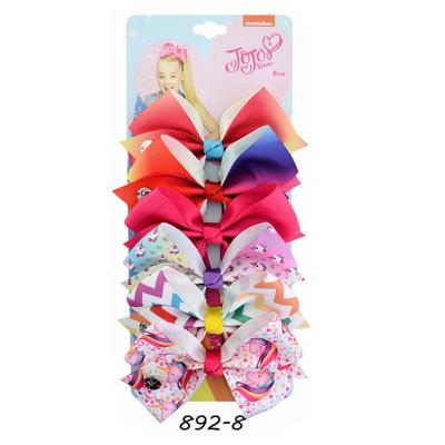 China Wholesale Lead Free Nickel Free Jojo Siwa Party Kids Bow 5 Inch Large Handmade Hair Clips Baby Hair Clips Accessories for sale