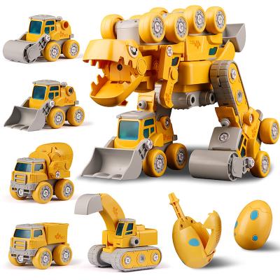 China Improve Children's Hand-Eye Coordination Carry-Over ERCHAOXI Animal Toy Diy Dinosaur Assembly Toy For Children 5 In 1 Disassemble Dinosaur Robotic Toy for sale