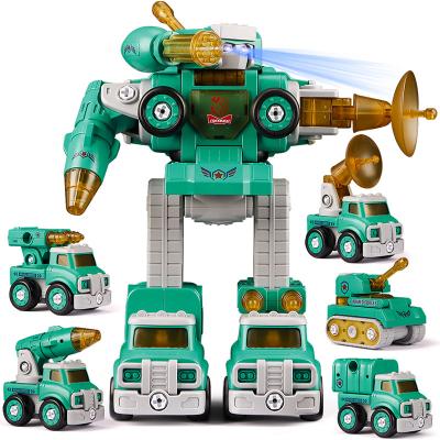 China Transformation factory price truck light music assembly for kid robot car toy for sale