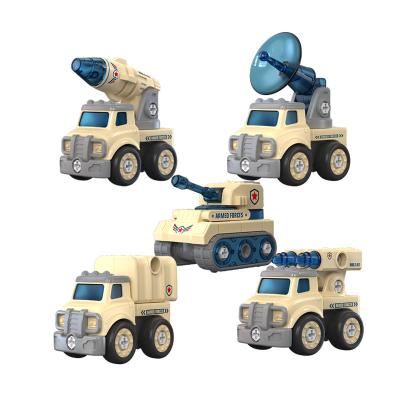 China Building Toy Amazon Hot Sale 88 Pcs Assembling 5 Cars In 1 Robot Building Block Toys Set for sale