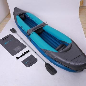 China 2-Person Inflatable Kayak Canoe PVC Dinghy Raft Pump Seat Drop-Stitch Floor Laminated Professional Sport Water Kayak for sale