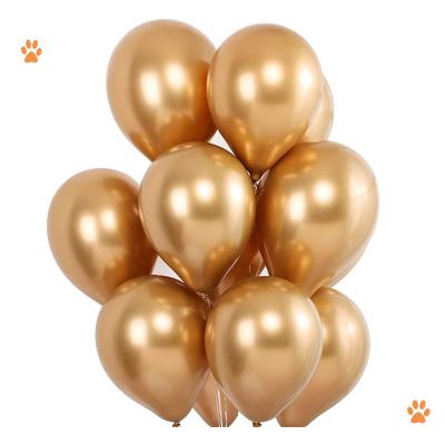 China Party Decoration 50pcs 12 Inch Gold Chrome Balloons Helium Balloons Latex Balloons For Birthday Wedding Party for sale