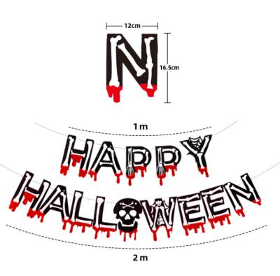 China Party Decoration Halloween Banners Pull Flags, Bats, Pumpkins, Skeletons Pull Flags Halloween Party Decorations for sale