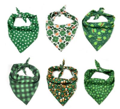 China 2021 Festival Decroation 2021 Patrick's Day Pet Triangle Scarf Green Hat Festival Irish Scarf St. Patrick's Day Triangle Party Decor for sale