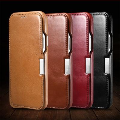 China Custom Luxury High Protective Flip Leather Phone Case Retro Style For iPhone 13 for sale