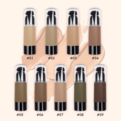 China Low MOQ Logo Makeup Liquid Foundation 15 Custom Cream Matte Foundation Waterproof Concealer Color Full Coverage Concealer Pencil for sale