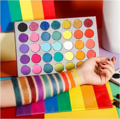 China Custom New Design Waterproof Cosmetics Makeup High Logo Matte Color Dye Eyeshadow Palette for sale