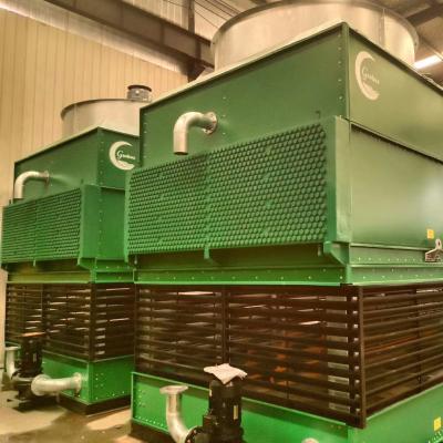 China Industrial evaporative condenser easy to use steel iron factory use fin tube heat exchanger evaporative condenser for sale