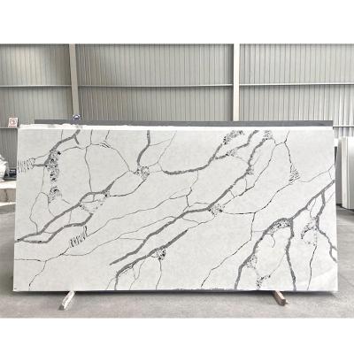 China Artificial quartz calacatta vanity top quartz modern white natural stone factory customized quartz for sale