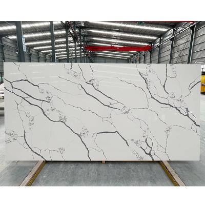 China Durable Artificial Stone Surface Countertops White Quartz Slab for sale