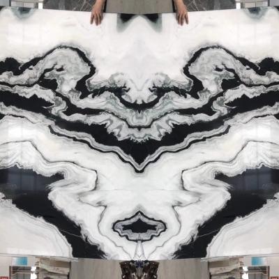 China Factory Price Natural Panda Modern Chinese White Marble Tiles Bathroom Parquet Wax for sale