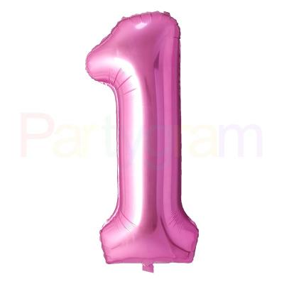 China Advertising Toy Advertising Wholesale 32inch 32inch high quality inflatable foil balloon toy PINK with number for party for sale