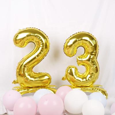 China Announcing Toy Wholesale Advertising Toy China mylar balloon number foil balloons birthday balloons stand decoration mylar palloncino announcing globos for sale