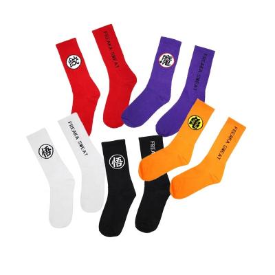 China 2021 Breathable Super Soft Anime Cotton Saiyan Crew Socks Unisex Character Crew Sock Socks One Size for sale