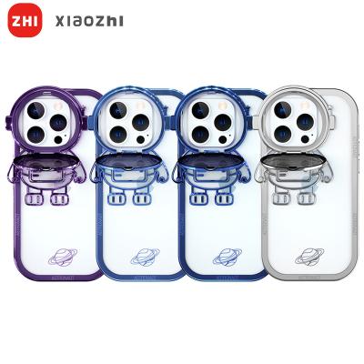 China 3D Personality Shockproof Cute Astronaut Phone Case With Stand Up Lens Phone Protector Case For Iphone 14 13 12 pro Max Plus Phone Case for sale