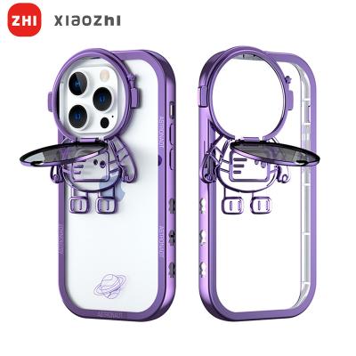 China Shockproof Soft TPU Phone Cover Cell Phone Case For Iphone 7 8 X Xs Xr 11 Max Astronaut 12 13 14 pro 3D Folding Stand Holder Phone Case for sale