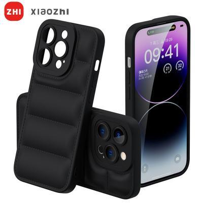 China Protect Mobile Phone Cover Cotton Jacket Protective Cell Phone Cases For Iphone 14 13 12 11 pro Max Puffer North Phone Case For Sale for sale