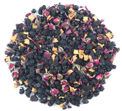 China no-preservatives detox beauty premium blended tea rose flowers blueberry blended fruit tea for sale