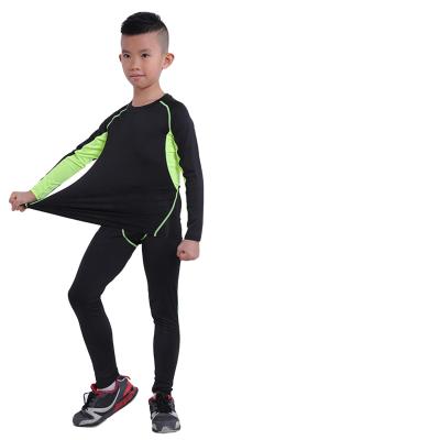 China Breathable children's sports suit autumn and winter basketball quick-drying children's careful fitness suit for sale