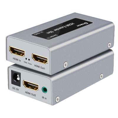 China Metal Shell DTECH splitter hdmi extender above cat6/5/5e 50m support hdmi splitter HD 3D and hdmi IR extender for sale