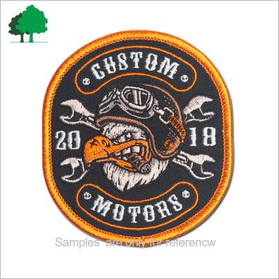 China 3D custom factory direct sale OEM high quality cheap embroidery patch for motorcycle logo patch for sale