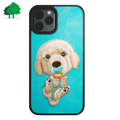 China New Embroidery Pet Mobile Phone Case Cute Cartoon Figure Phone Case Shockproof Cute Mobile Phone Case for sale