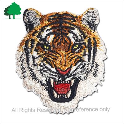 China Factory Direct OEM High Quality Cheapest Sale 3D Tiger Embroidery Custom Embroidery Patch for sale