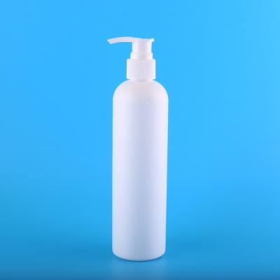 China Household Products 10oz Empty HDPE Bottle Body Wash Lotion Pump Dispenser Container 300ml Boston Plastic Cosmetic White Bottles for sale