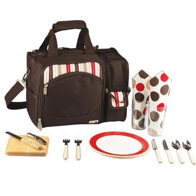 China Wholesale Picnic/Camping/Promotion Custom 2 Person Picnic Bag With Tableware Set for sale