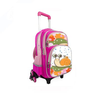 China Polyester Rolling Trolley School Bag With Wheeled Waterproof Removable for sale