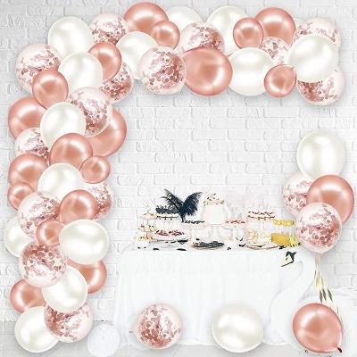 China Non-toxic Arch of Rose Gold Latex Balloon Sets Garland Birthday Wedding Party Decoration for sale