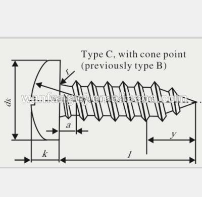 China German Carbon Steel Standard DIN 95 Slotted Expanded CSK Head Wood Screws for sale