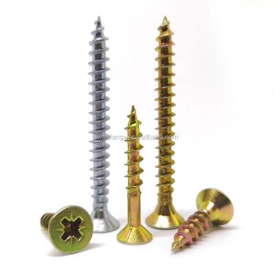 China Fiberboard Flat Screw / Pozi Spax Countersunk Double Tornillos Screws / Chipboard Screws for sale