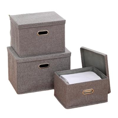 China Modern Bedroom Foldable Cotton And Storage Box Household Extra Large Cloth Storage Canvas Storage Box for sale