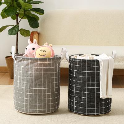 China Household Traditional Fabric Laundry Hamper Folding Waterproof Folding Irty Basket Clothes Storage Basket for sale