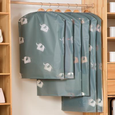 China Popular Hanging Type Transparent Waterproof Clothes Dust Cover Storage Bag Household Coat Suit Storage Cover for sale