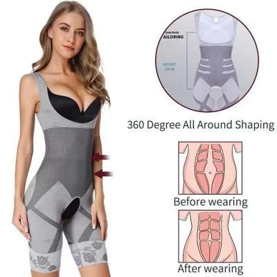 China Antibacterial Shapewear Women Full Body Shaper Slimming Jumpsuit Crotch Corset Waist Trainer Shaping Underwear Postpartum Recovery Open Sheath for sale