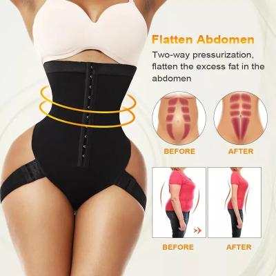 China Tummy Control Panties Antibacterial Women Plus Size Plus Size Tummy Control Panties With Buckle Hip Lift Corset Waist Trainer Shaper for sale