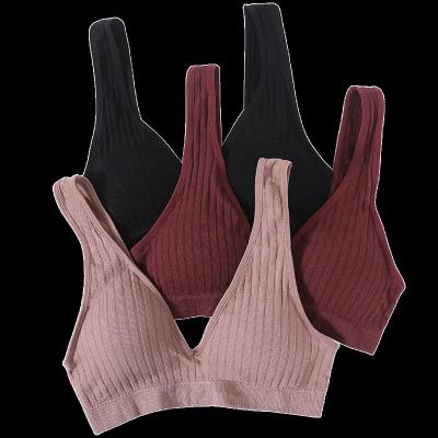 China QUICK DRY Seamless Backless Bra Lift Up Sports Bras For Women Sexy Deep V Underwear Bralette Top for sale