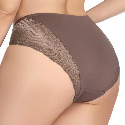 China Sexy Women Antibacterial Seamless Panties Underwear Ladies Lace Plus Size Panties Mid Rise Ultra Thin Briefs Suggest 2Xl-5Xl for sale