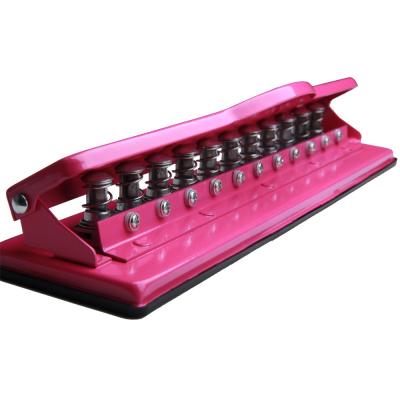 China Desktop Hot Sale Metal Mushroom Folder Standard Manual 11 Hole Punch for sale