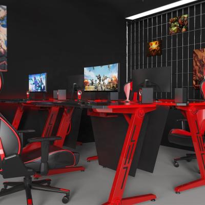 China Amazon PC Ergonomic Cheap Computer Gaming Red Desk for sale