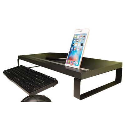 China Ergonomic Wooden Screen Table Keyboard Storage Computer Monitor Desk Stand for sale