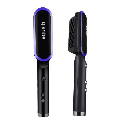 China Hotel Factory Wholesale Hair Styling Tool Kit Electric Hair Brush Hair Comb Brush Ceramic Straight And Curling for sale